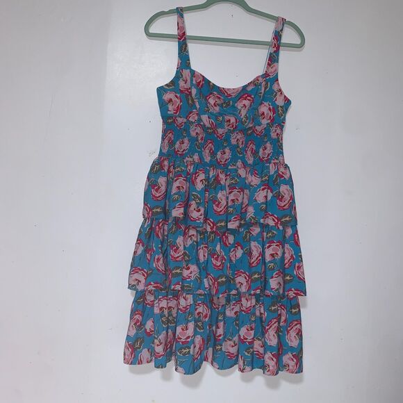 Dresses & Skirts - Betsy Johnson ruched back floral sundress size 12, floral chic summer dress